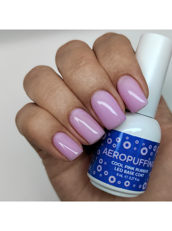 Aeropuffing, база каучуковая холодно-розовая Cool Pink Rubber LED Base Coat, 8 мл.