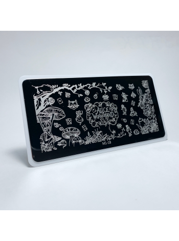 Aeropuffing, пластина для стемпинга Stamping Plate, M1-18 (Алиса в стране чудес)
