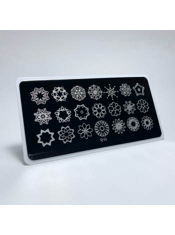 Aeropuffing, пластина для стемпинга Stamping Plate, Q-11 (калейдоскоп)
