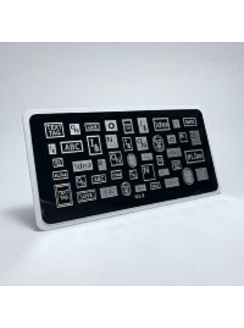 Aeropuffing, пластина для стемпинга Stamping Plate, M1-3 (текст)