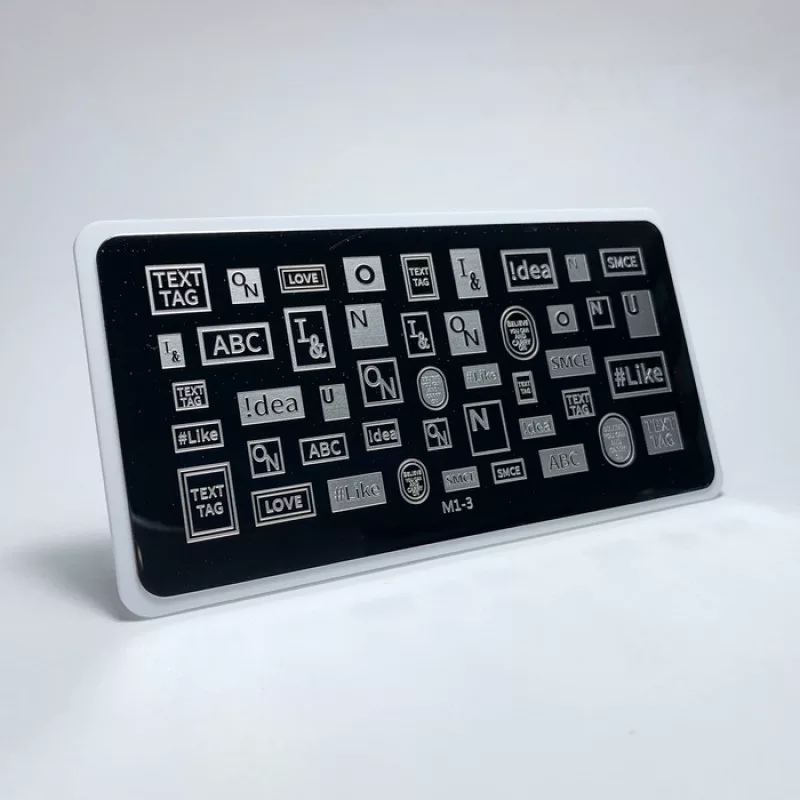 Aeropuffing, пластина для стемпинга Stamping Plate, M1-3 (текст)