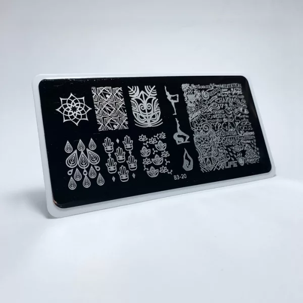 Aeropuffing, пластина для стемпинга Stamping Plate, B3-20 (йога)