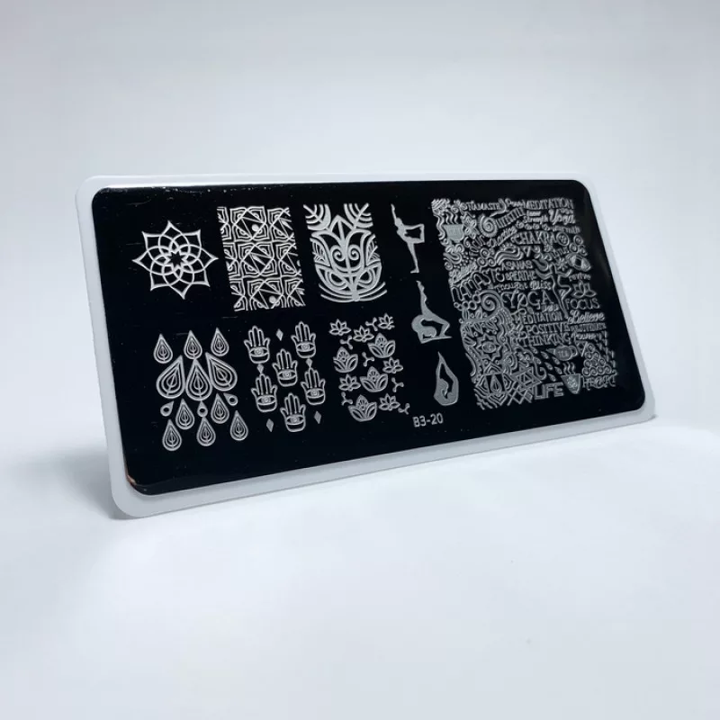 Aeropuffing, пластина для стемпинга Stamping Plate, B3-20 (йога)
