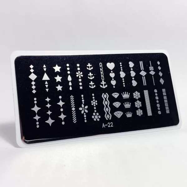 Aeropuffing, пластина для стемпинга Stamping Plate, A-22 (значки)