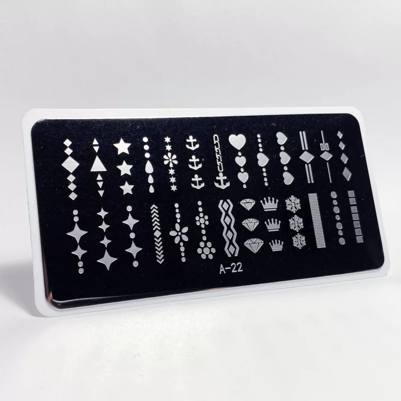 Aeropuffing, пластина для стемпинга Stamping Plate, A-22 (значки)