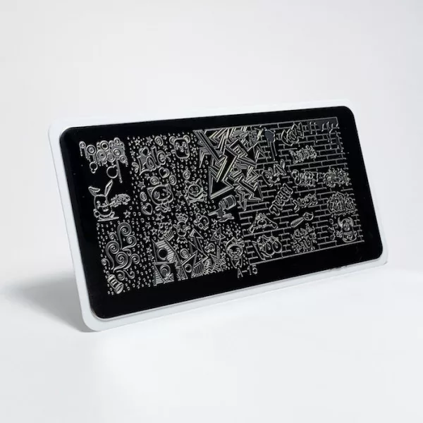 Aeropuffing, пластина для стемпинга Stamping Plate, A-15 (граффити)
