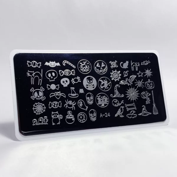 Aeropuffing, пластина для стемпинга Stamping Plate, A-24 (хэллоуин)