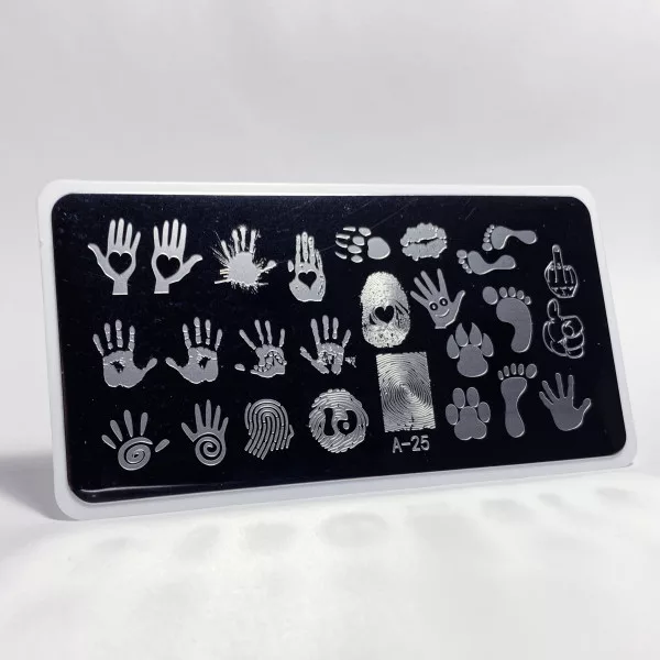 Aeropuffing, пластина для стемпинга Stamping Plate, A-25 (отпечатки)