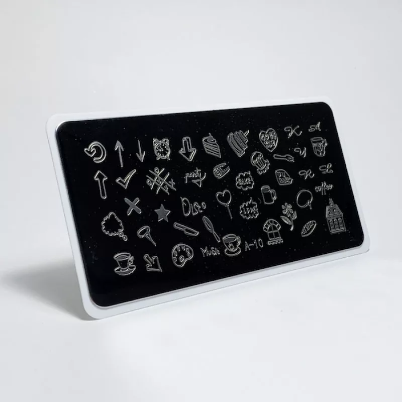 Aeropuffing, пластина для стемпинга Stamping Plate, A-10 (завтрак)