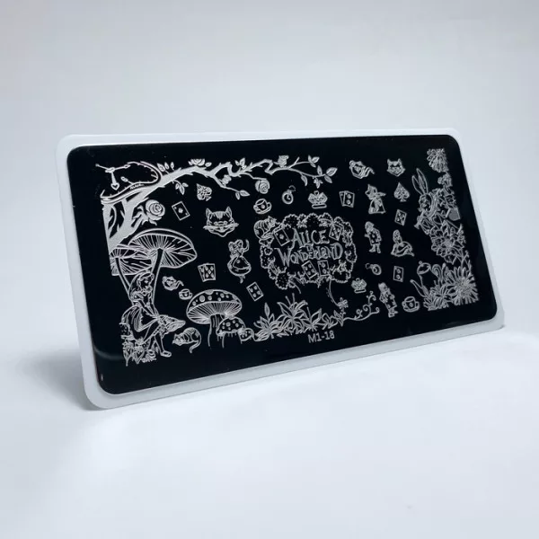 Aeropuffing, пластина для стемпинга Stamping Plate, M1-18 (Алиса в стране чудес)