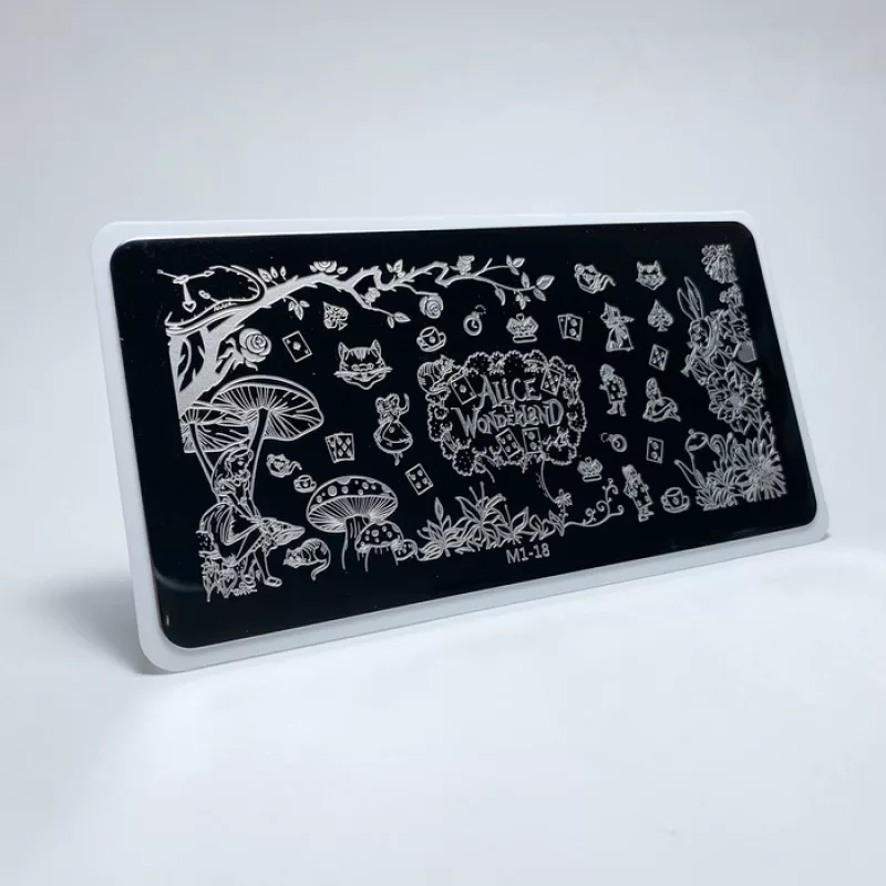 Aeropuffing, пластина для стемпинга Stamping Plate, M1-18 (Алиса в стране чудес)