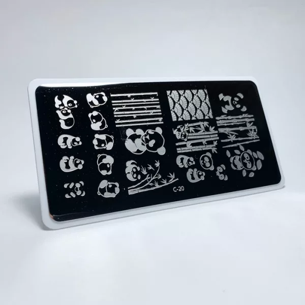 Aeropuffing, пластина для стемпинга Stamping Plate, C-20 (панды)