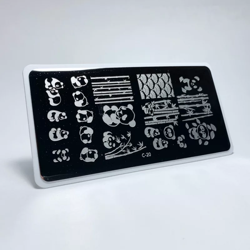 Aeropuffing, пластина для стемпинга Stamping Plate, C-20 (панды)