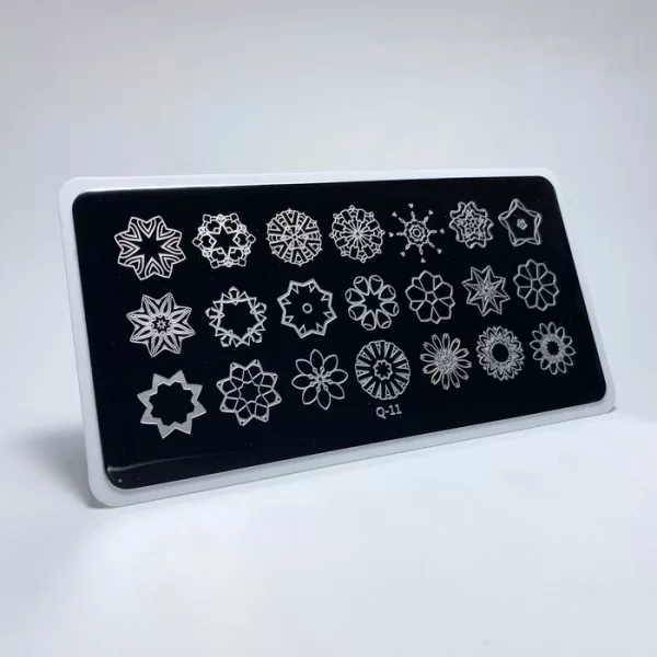 Aeropuffing, пластина для стемпинга Stamping Plate, Q-11 (калейдоскоп)