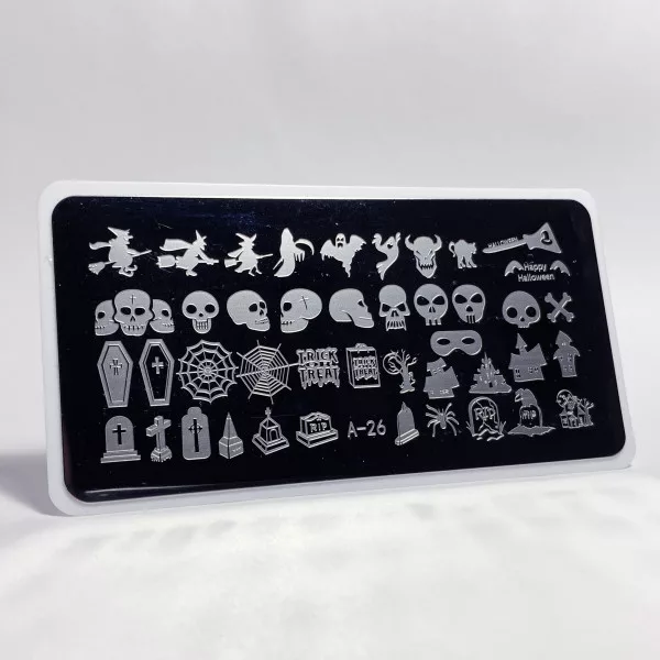 Aeropuffing, пластина для стемпинга Stamping Plate, A-26 (хэллоуин 2)