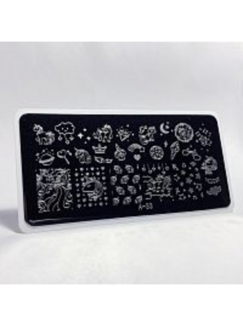 Диск для стемпинга AEROPUFFING Пластина для стемпинга Stamping Plate Кляксы Диск для стемпинга AEROPUFFING Пластина для стемпинга Stamping Plate Кляксы
