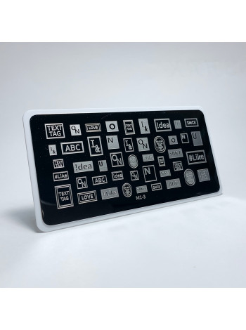 Aeropuffing, пластина для стемпинга Stamping Plate, M1-3 (текст)