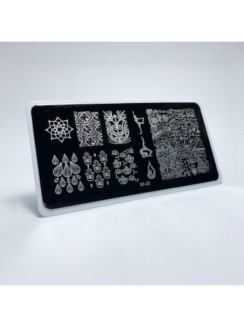 Aeropuffing, пластина для стемпинга Stamping Plate, B3-20 (йога)