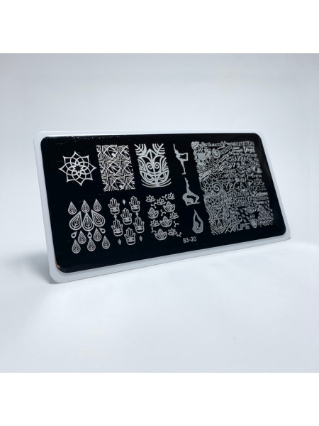 Aeropuffing, пластина для стемпинга Stamping Plate, B3-20 (йога)