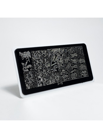 Aeropuffing, пластина для стемпинга Stamping Plate, A-15 (граффити)