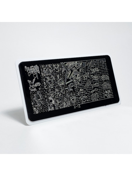 Aeropuffing, пластина для стемпинга Stamping Plate, A-15 (граффити)