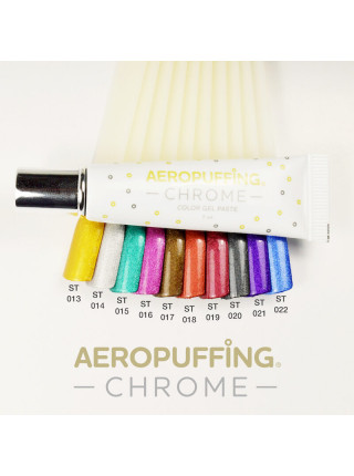 Aeropuffing CHROME 10 pc. Color Gel Paste Kit - набор металлизированных гель-паст