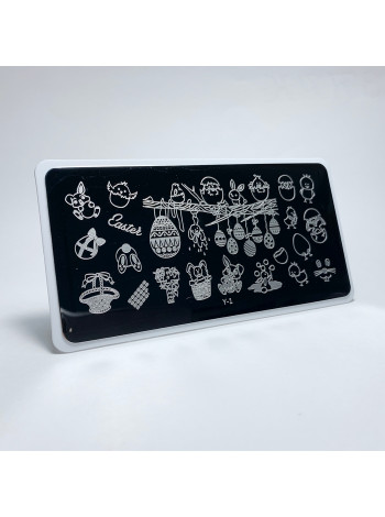 Aeropuffing, пластина для стемпинга Stamping Plate, Y-1 (пасхальный)