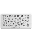 Aeropuffing, пластина для стемпинга Stamping Plate, A-10 (завтрак)