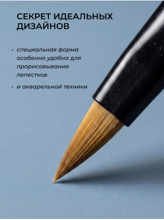 Aeropuffing кисть для дизайна №3 ЛЕПЕСТОК