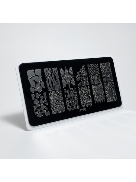 Aeropuffing, пластина для стемпинга Stamping Plate, A-18 (звериный принт)