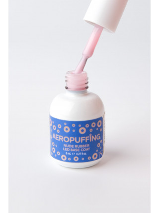Aeropuffing, база каучуковая нюдово-розовая Nude Rubber LED Base Coat, 8 мл.