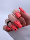 Aeropuffing, верхнее покрытие с черными вкраплениями Black Eggshell No Cleanse LED Top Coat, 8 мл.