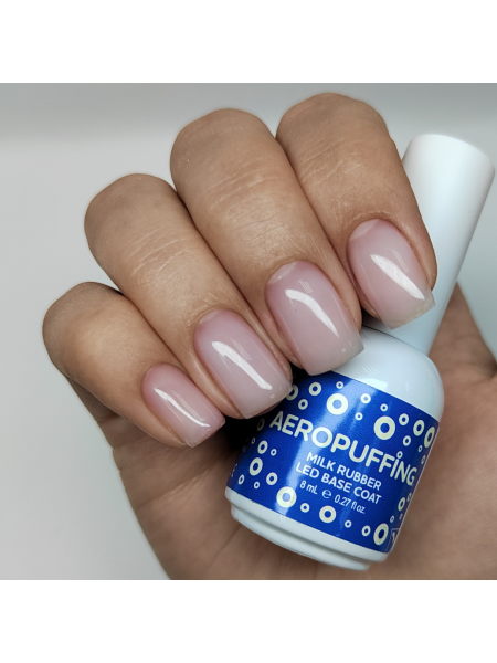 Aeropuffing, база каучуковая молочная Milk Rubber LED Base Coat, 8 мл.