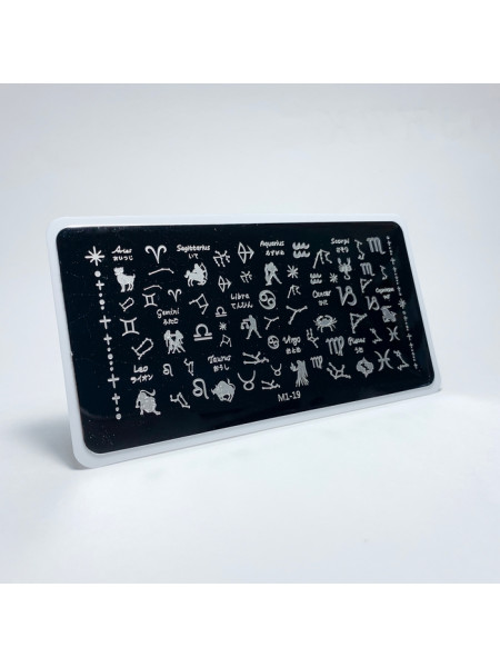 Aeropuffing, пластина для стемпинга Stamping Plate, M1-19 (созвездия)