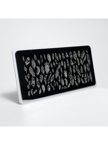 Aeropuffing, пластина для стемпинга Stamping Plate, A-06 (перья)