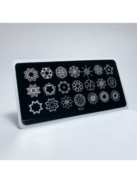Aeropuffing, пластина для стемпинга Stamping Plate, Q-11 (калейдоскоп)