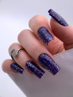 Aeropuffing, верхнее покрытие с серебряной поталью Silver Gilding No Cleanse LED Top Coat, 8 мл.